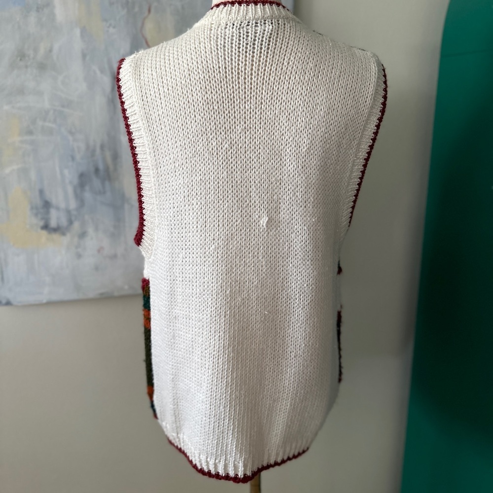Hand Knit Vintage Sweater Vest - Picture 2 of 5